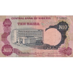 NIGERIA 10 NAIRA  (1973-78)  P.17 Sig. 4 molto rara